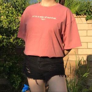 Oversized Pink Tee